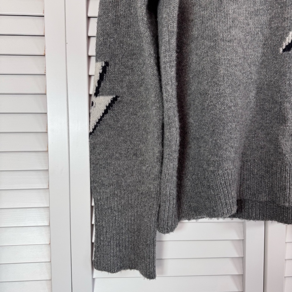 Rails Cashmere Soft Wool Blend Lightning Bolt Gray Sweater Luxury Soft Size XS - Picture 5 of 9